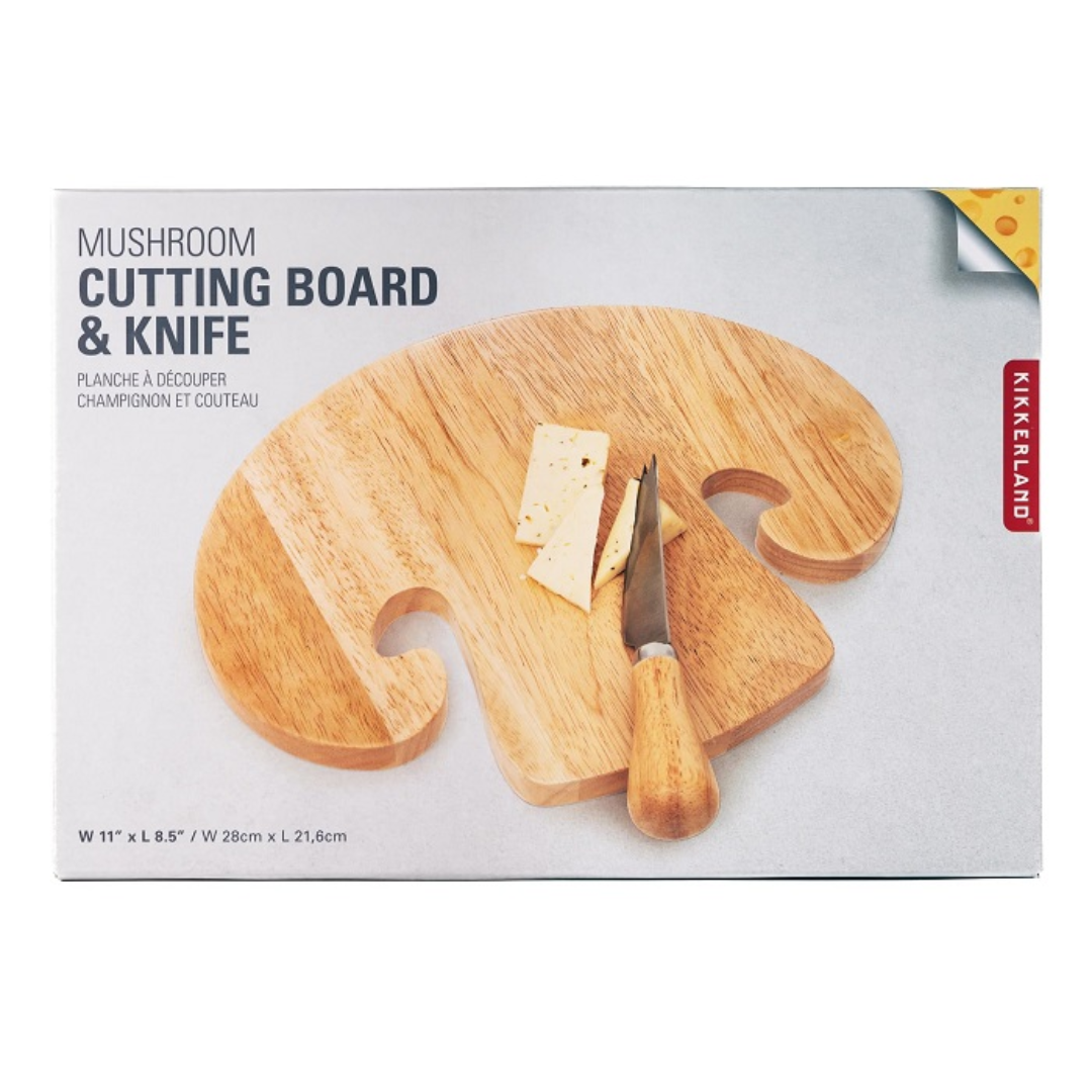 Mushroom Cutting Board & Knife