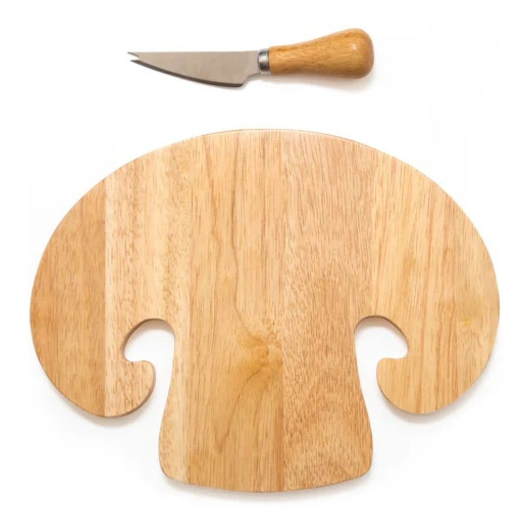 Mushroom Cutting Board & Knife