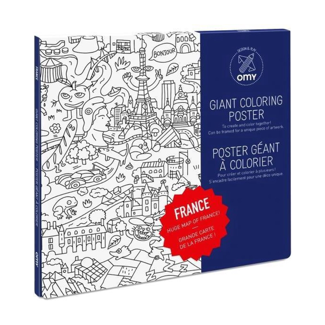 OMY Giant Coloring Poster | France