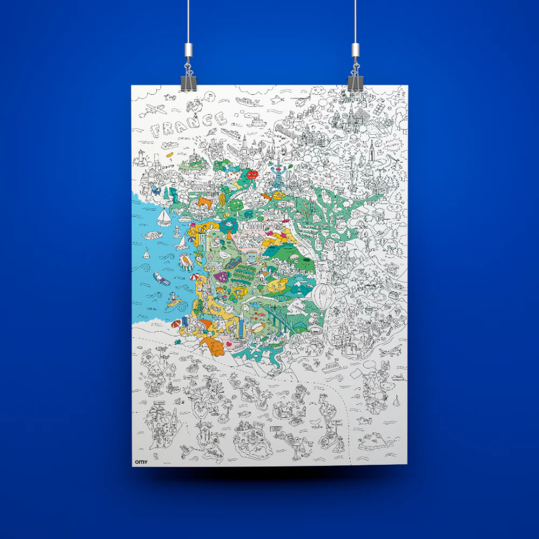 OMY Giant Coloring Poster | France