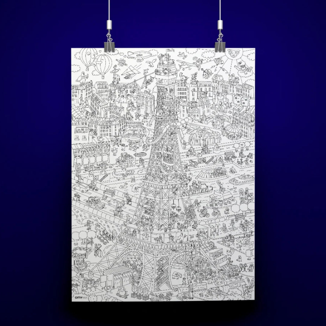 OMY Giant Coloring Poster | Eiffel Tower
