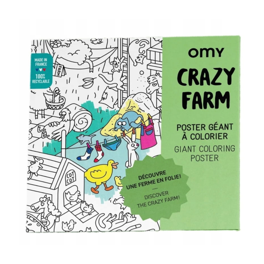 OMY Giant Coloring Poster | Crazy Farm