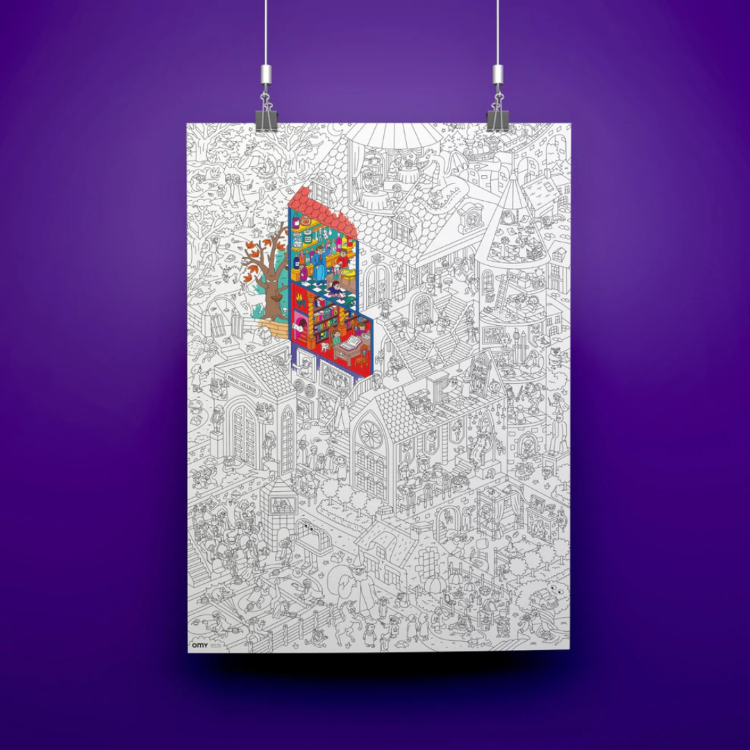 OMY Giant Coloring Poster | Magic College
