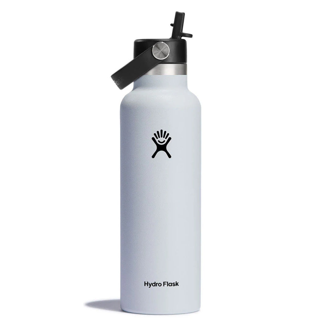 Hydro Flask Standard Mouth with Flex Straw Cap | White