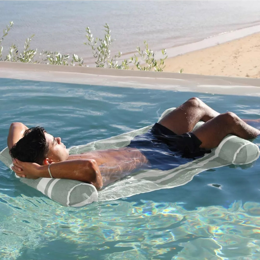 Sunnylife Mesh Hammock Float | Seagrass Stripe