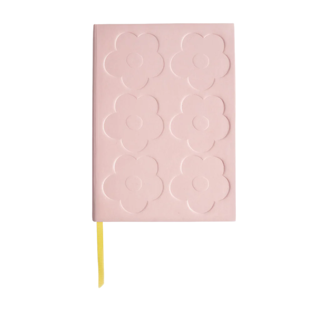 Pink Flowers Slim Hardback Notebook