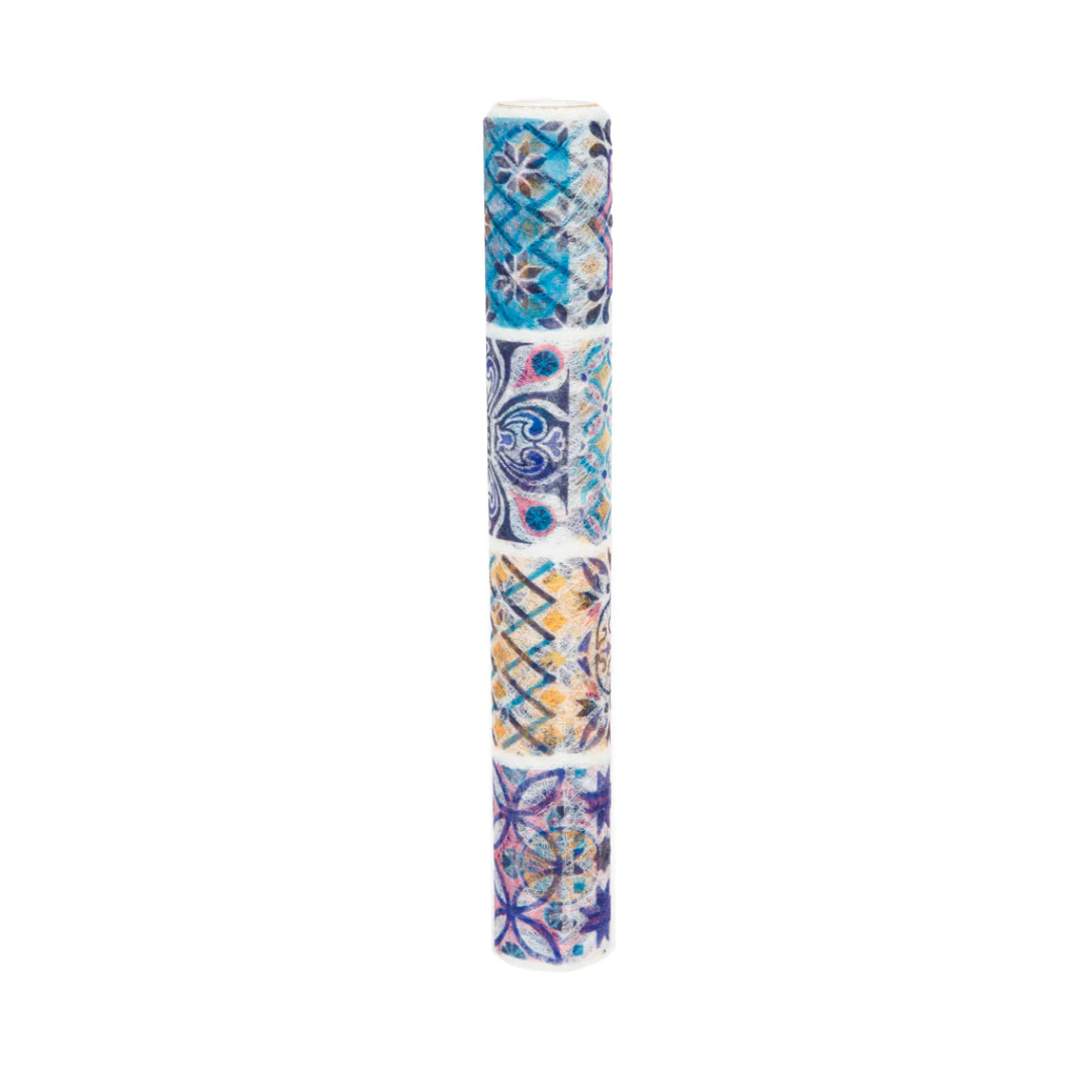 Moroccan Souk Tile Blue Table Runner