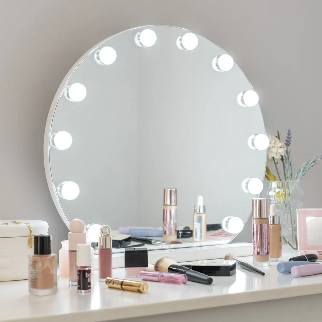 Semicircular LED Mirror
