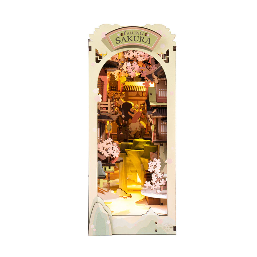 Wooden 3D Puzzle | Falling Sakura Book Nook