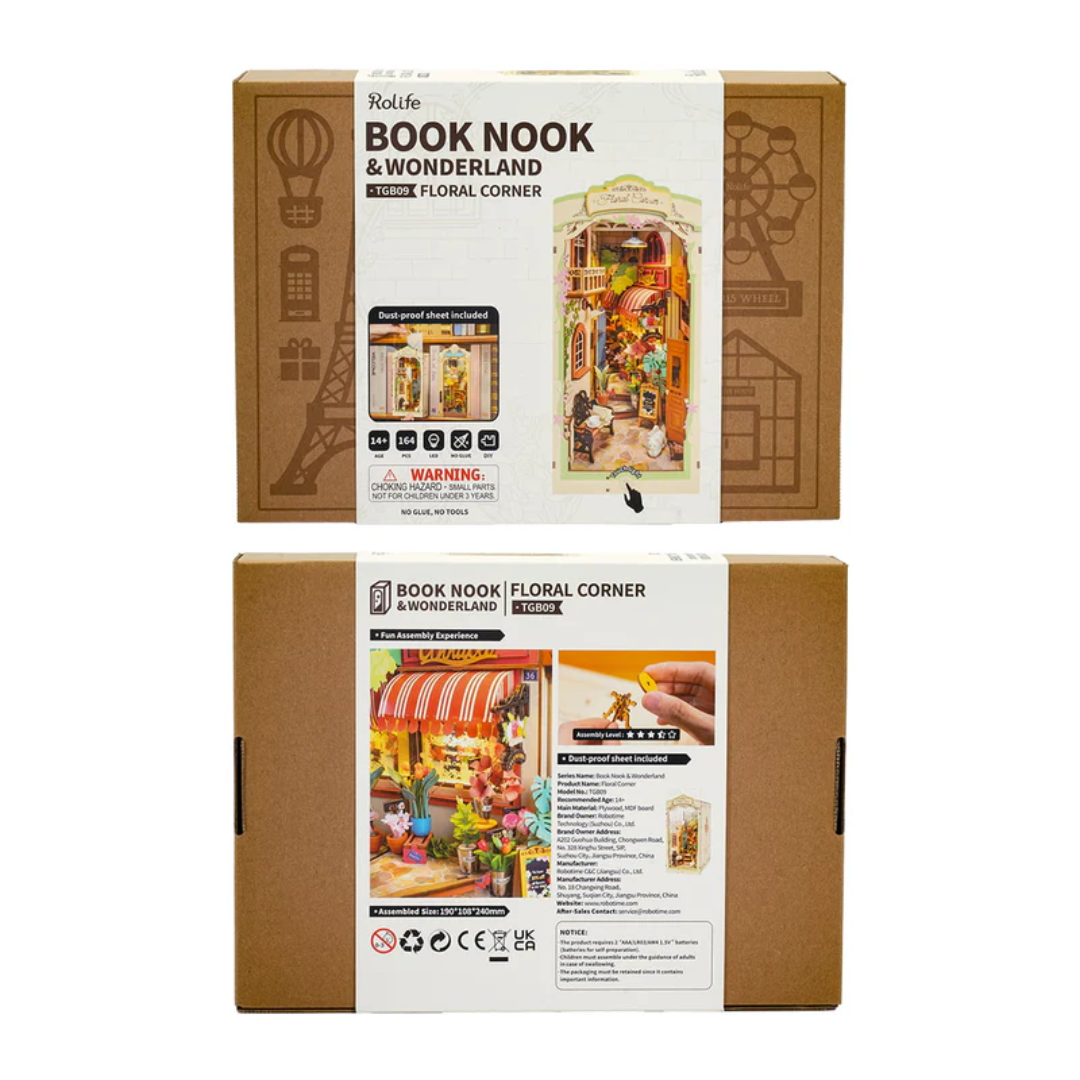 Wooden 3D Puzzle | Floral Corner Book Nook