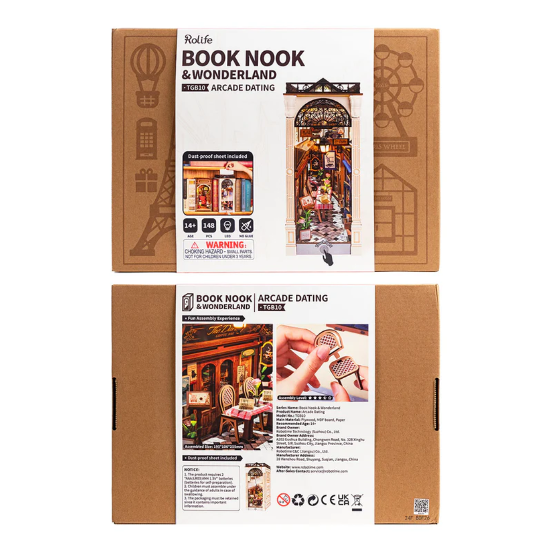 Wooden 3D Puzzle | Arcade Dating Book Nook