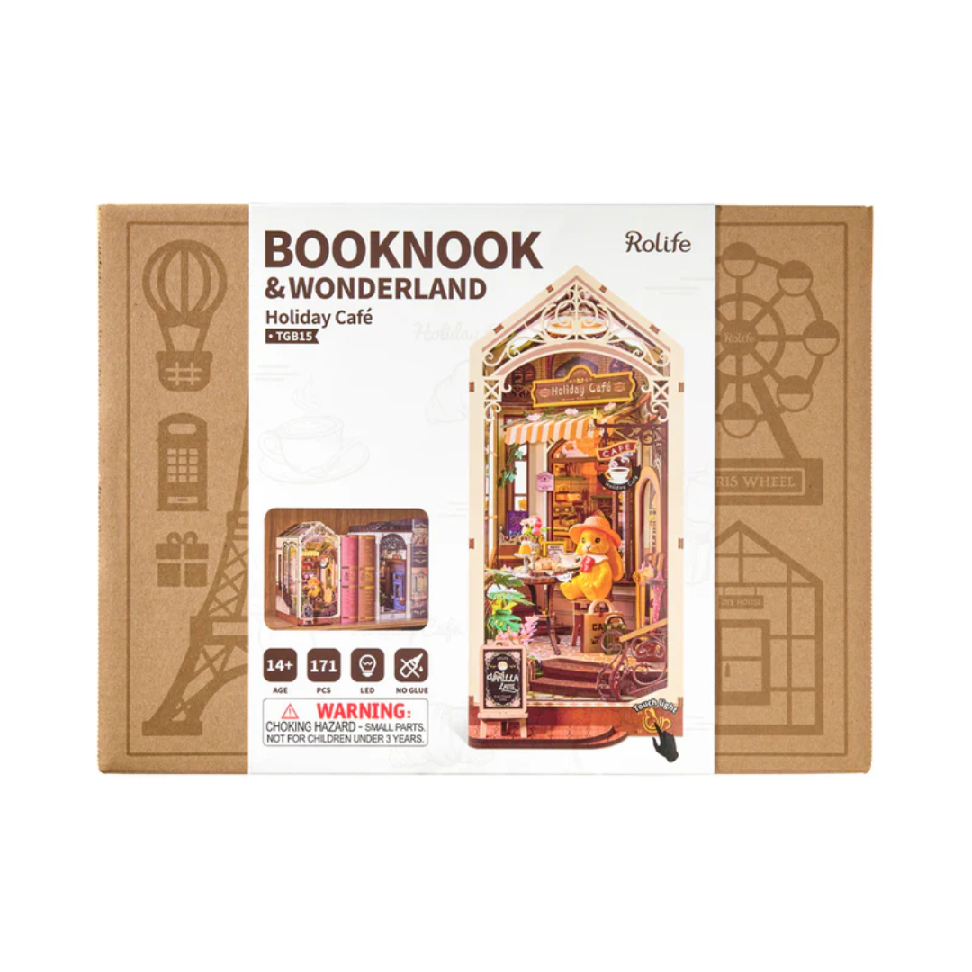 Wooden 3D Puzzle | Holiday Cafe Book Nook