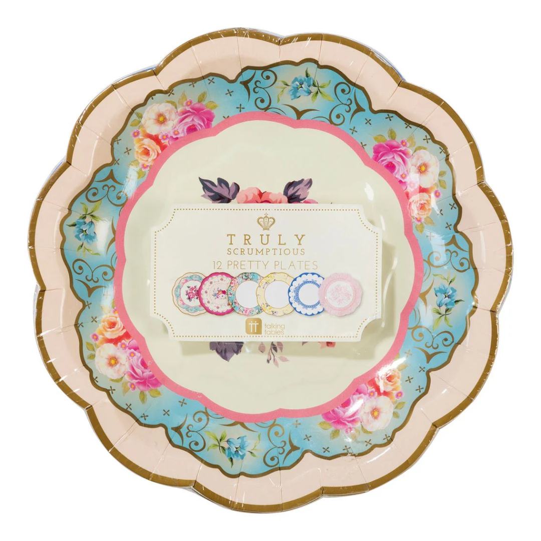 Multicoloured Floral Paper Plates