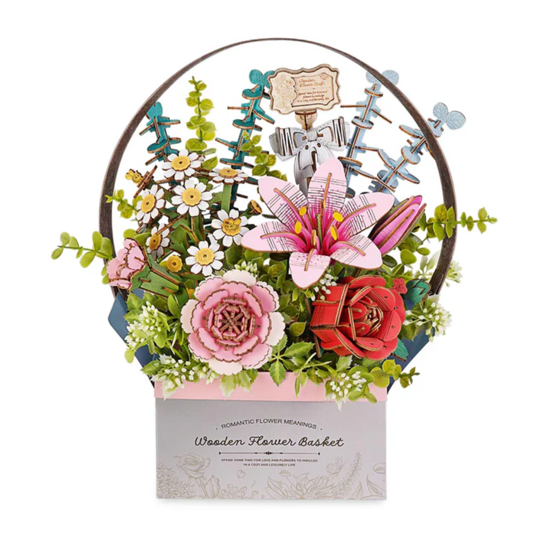 Wooden 3D Puzzle | Flower Basket
