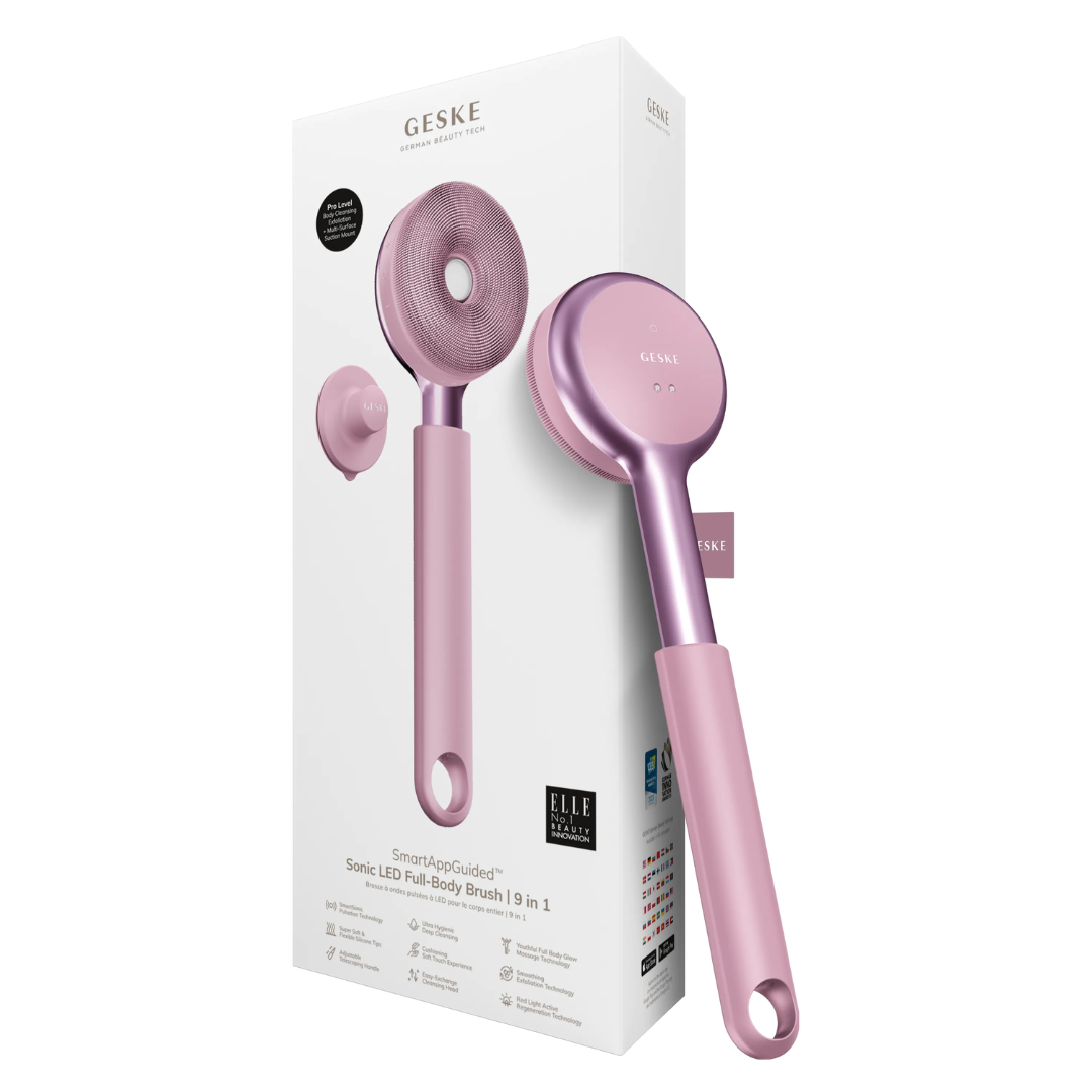 Sonic LED Full-Body Brush & Intensive Exfoliator 9 in 1 | Pink