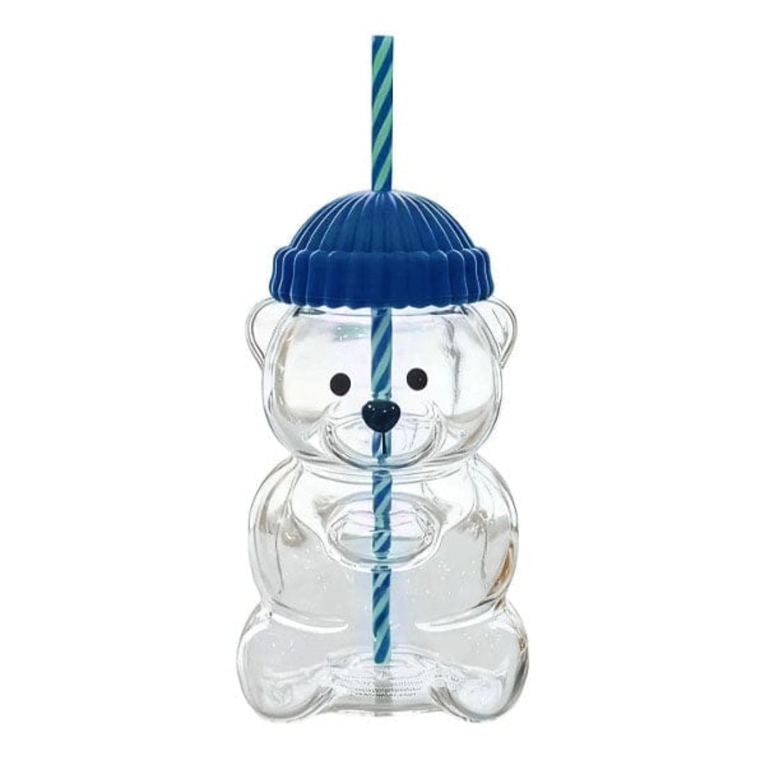 Bear Shaped Glass Tumbler | Blue