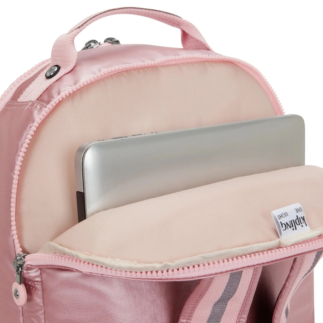 Kipling Seoul Lap Backpack | Bronze Pink Met