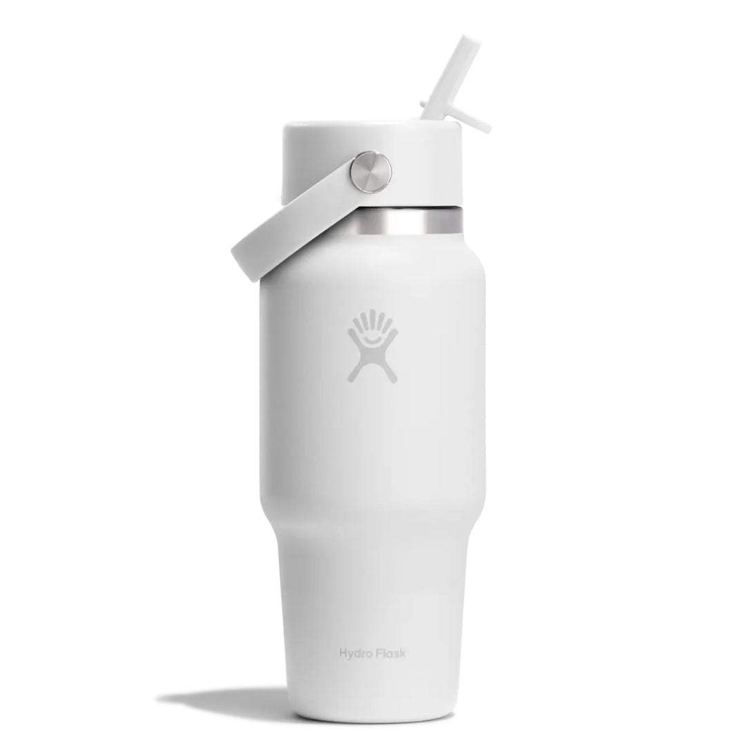 Hydro Flask Wide Mouth Flex Straw Travel Bottle | White
