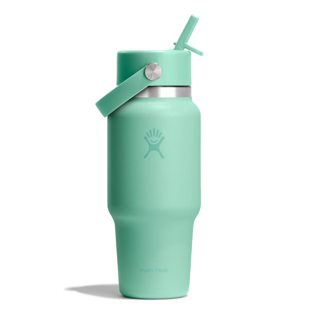 Hydro Flask Wide Mouth Flex Straw Travel Bottle | Mermaid Green