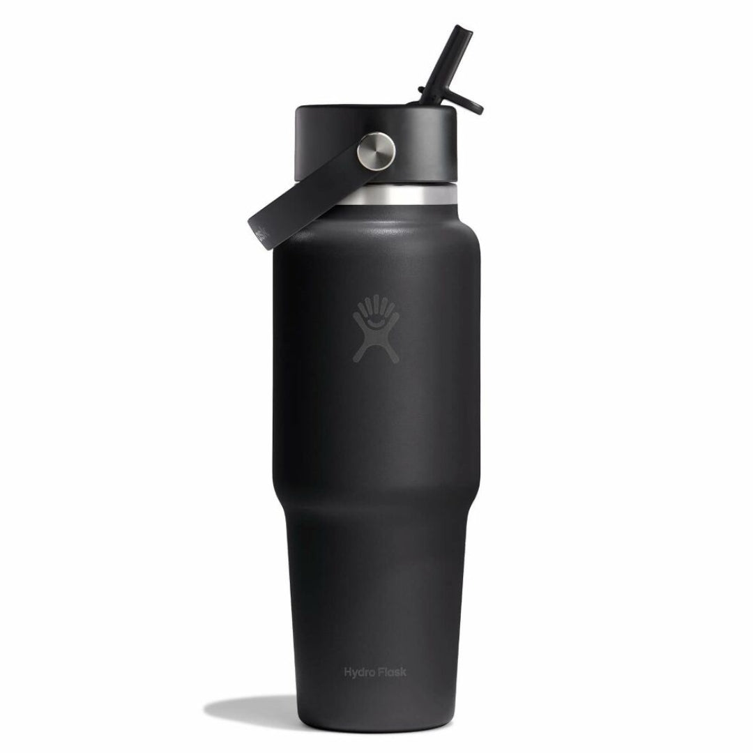 Hydro Flask Travel Bottle with Flex Straw | Black