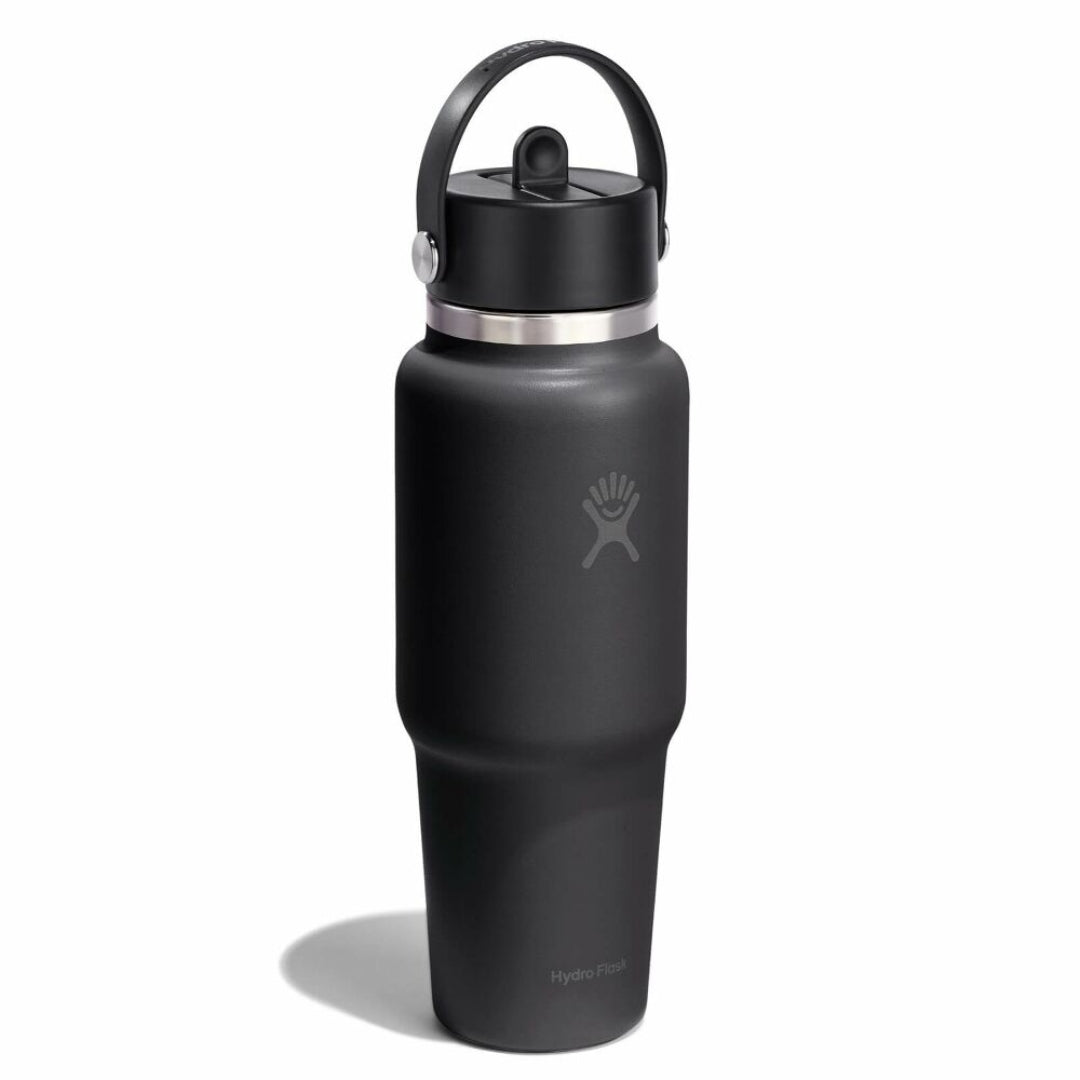 Hydro Flask Travel Bottle with Flex Straw | Black