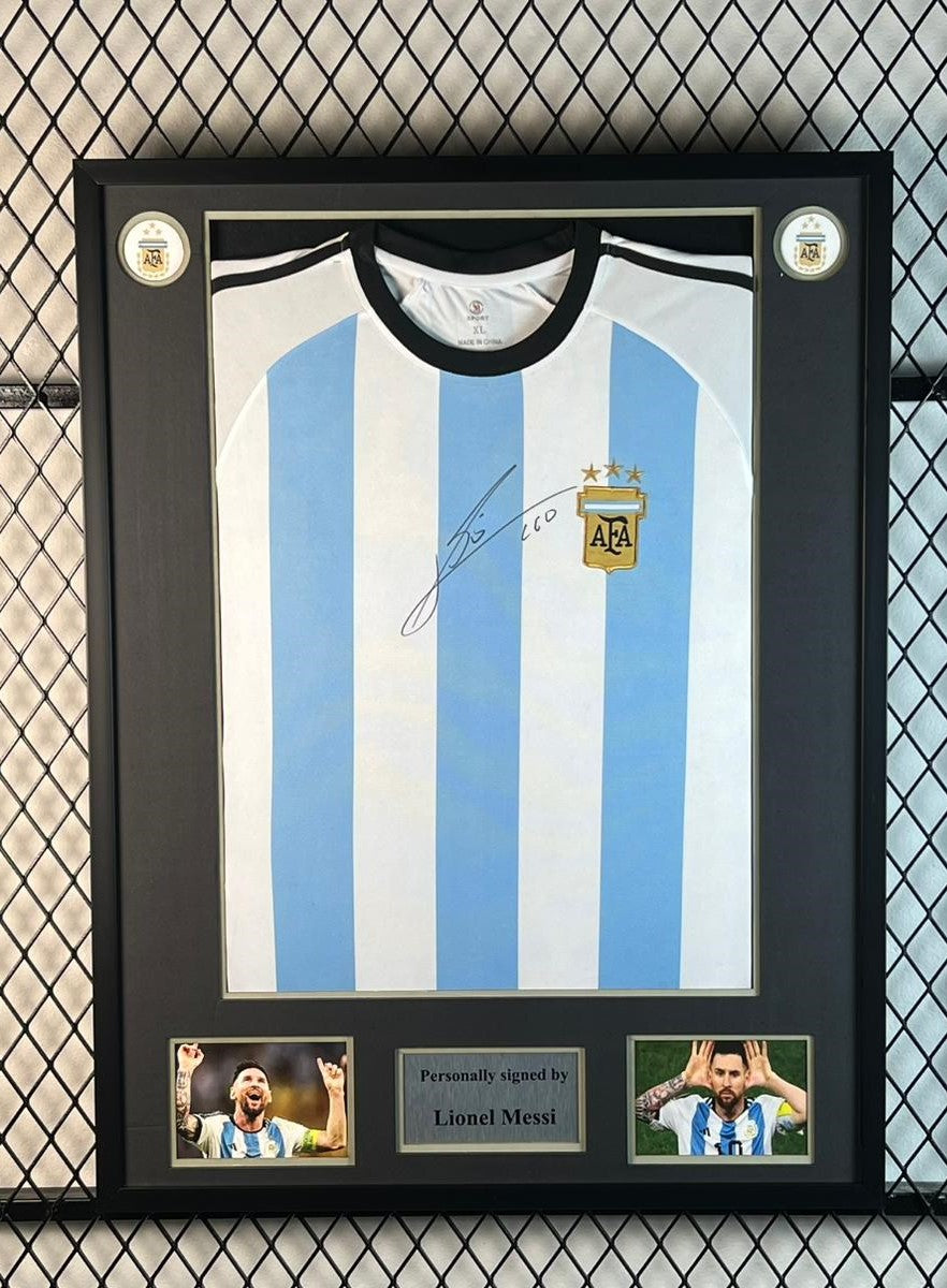 Lionel Messi Jersey PERSONALLY SIGNED AND FRAMED