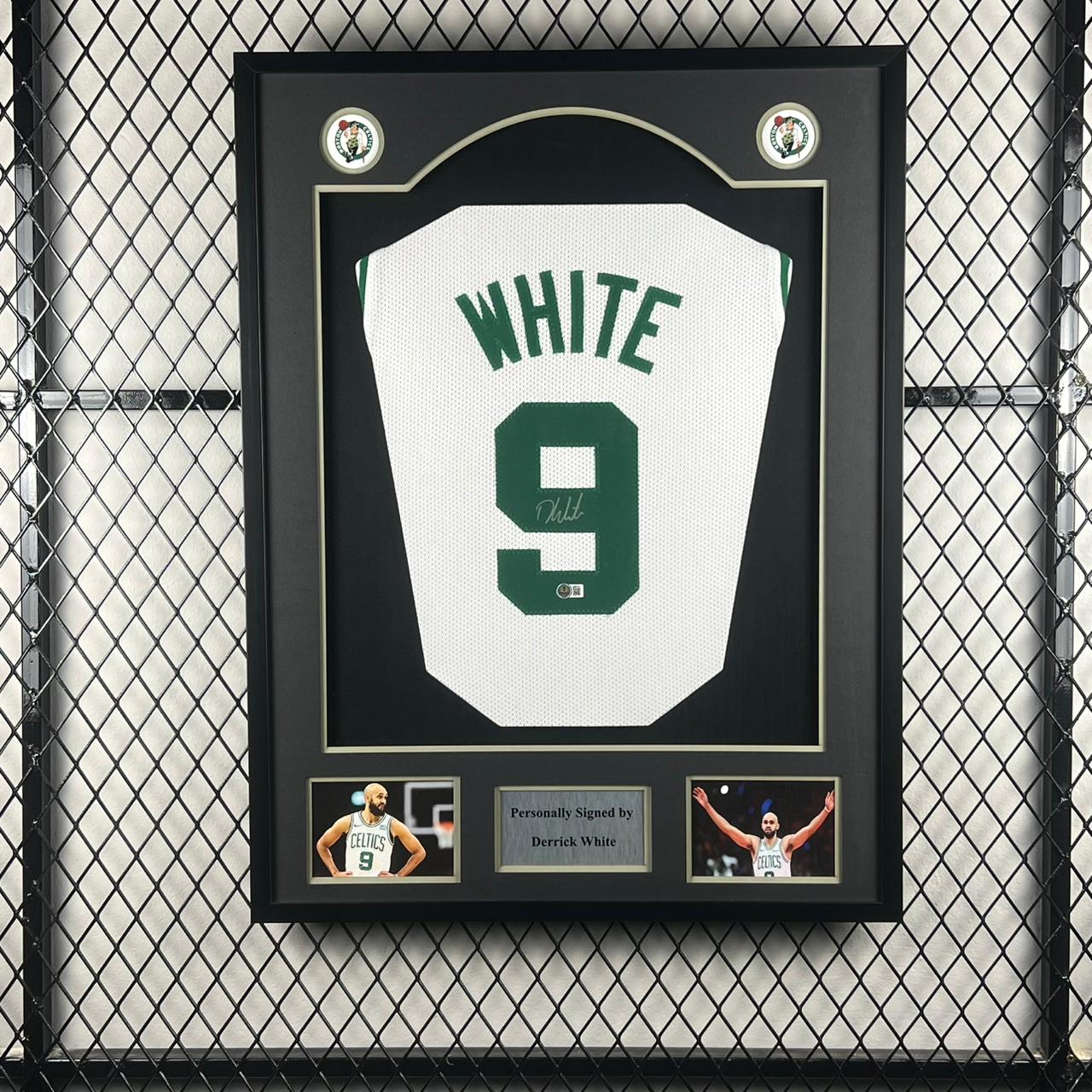 Derick White Jersey PERSONALLY SIGNED AND FRAMED