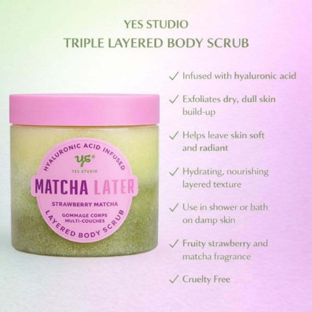 Layered Body Scrub | Strawberry Matcha