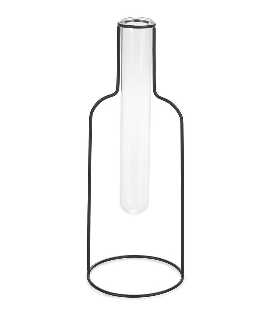 Silhouette Bottle Vase Black