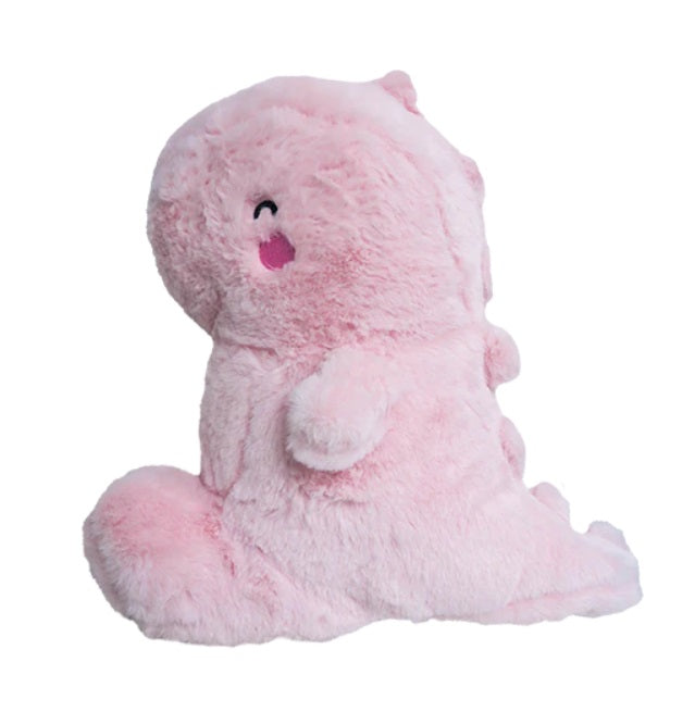 Yabu Fluffy Dino Pink Plush