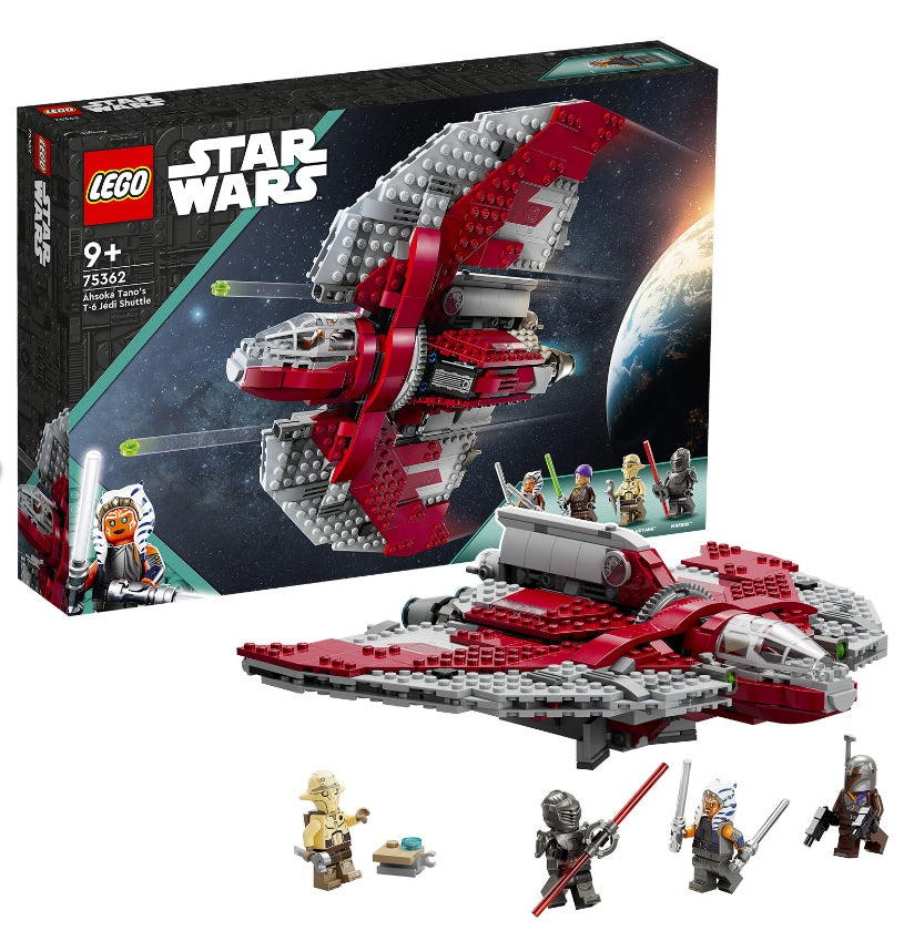 Lego brick-built recreation of Ahsoka Tano’s T-6 Jedi Shuttle