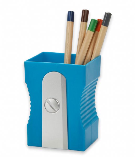 Sharpener Plastic Pencil Holder - Blue