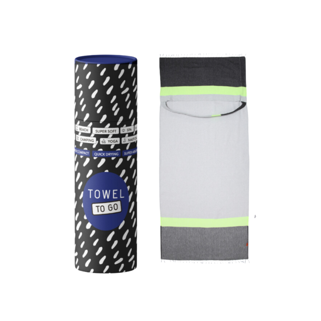 Towel to Go 2-in-1 Towel Bag | Grey & Black