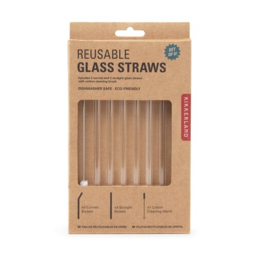 Clear Reusable Glass Straws