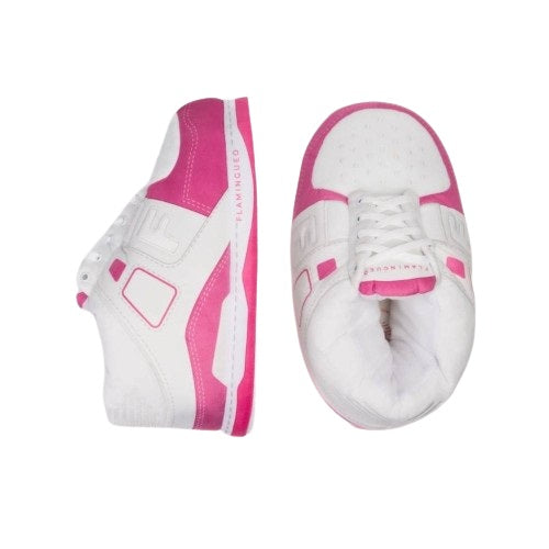 Giant House Slippers White & Pink Smiles