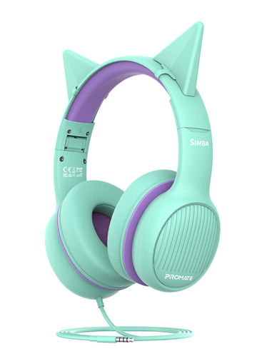 Promate Safe Audio Wired Headset Emerald Simba