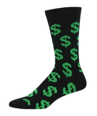 Soxxiez Dollar Black Socks