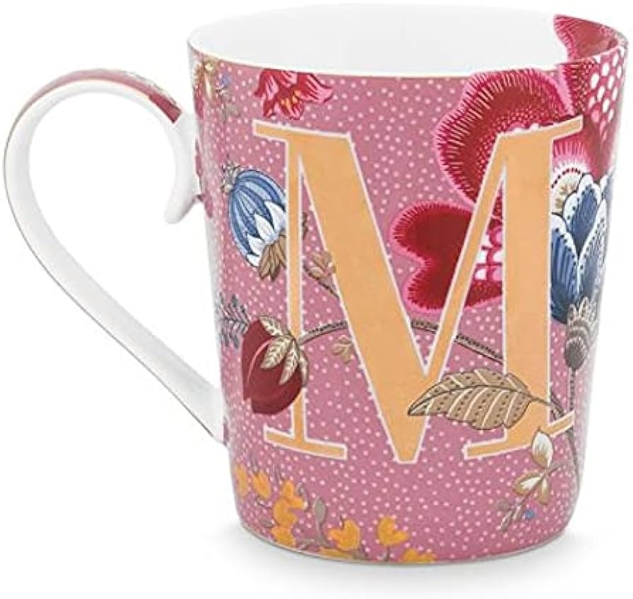 Alphabet Mug - Floral Pink M