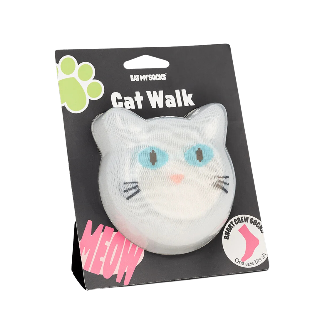Socks - Cat Walk | White