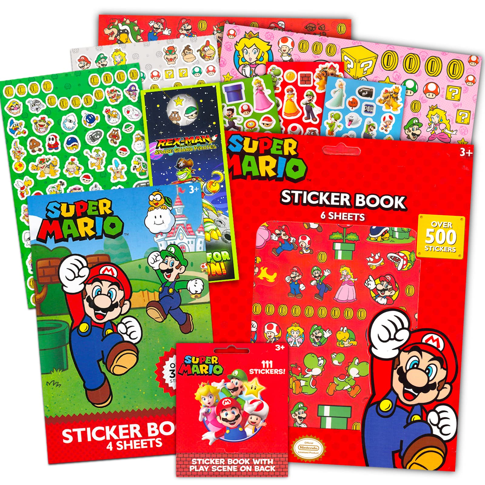 Mario 4 Sheet Sticker Pad 200 Stickers